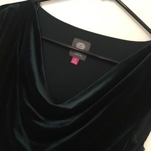 Forest Green Vince Camuto Velvet Dress